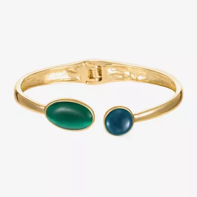 Liz Claiborne Gold Tone Oval Cuff Bracelet