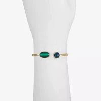 Liz Claiborne Gold Tone Oval Cuff Bracelet