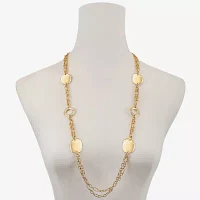 Liz Claiborne 34 Inch Link Round Strand Necklace