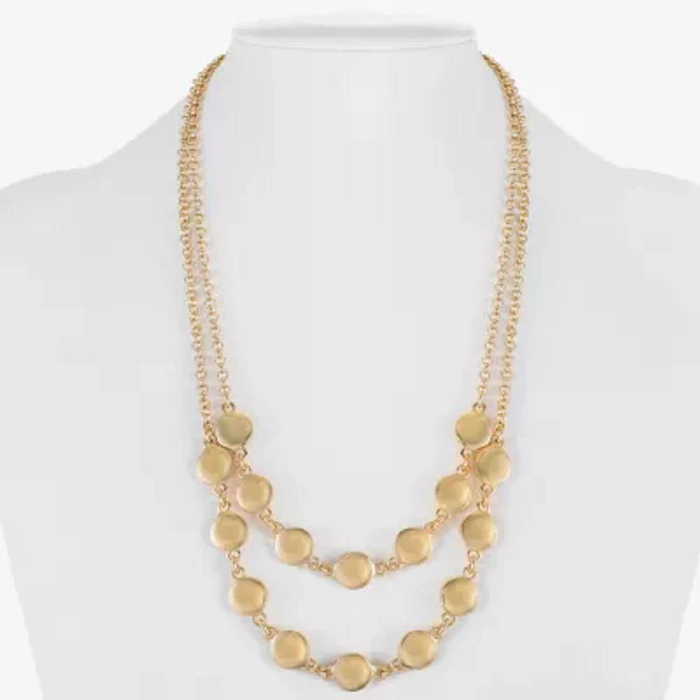 Liz Claiborne Layered 17 Inch Rolo Strand Necklace