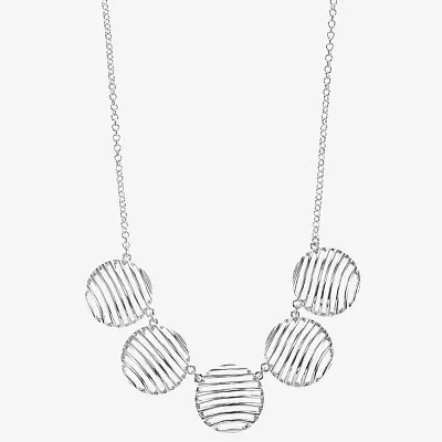 Liz Claiborne Textured Womens 17 Inch Collar Necklace