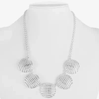 Liz Claiborne Textured Womens 17 Inch Collar Necklace