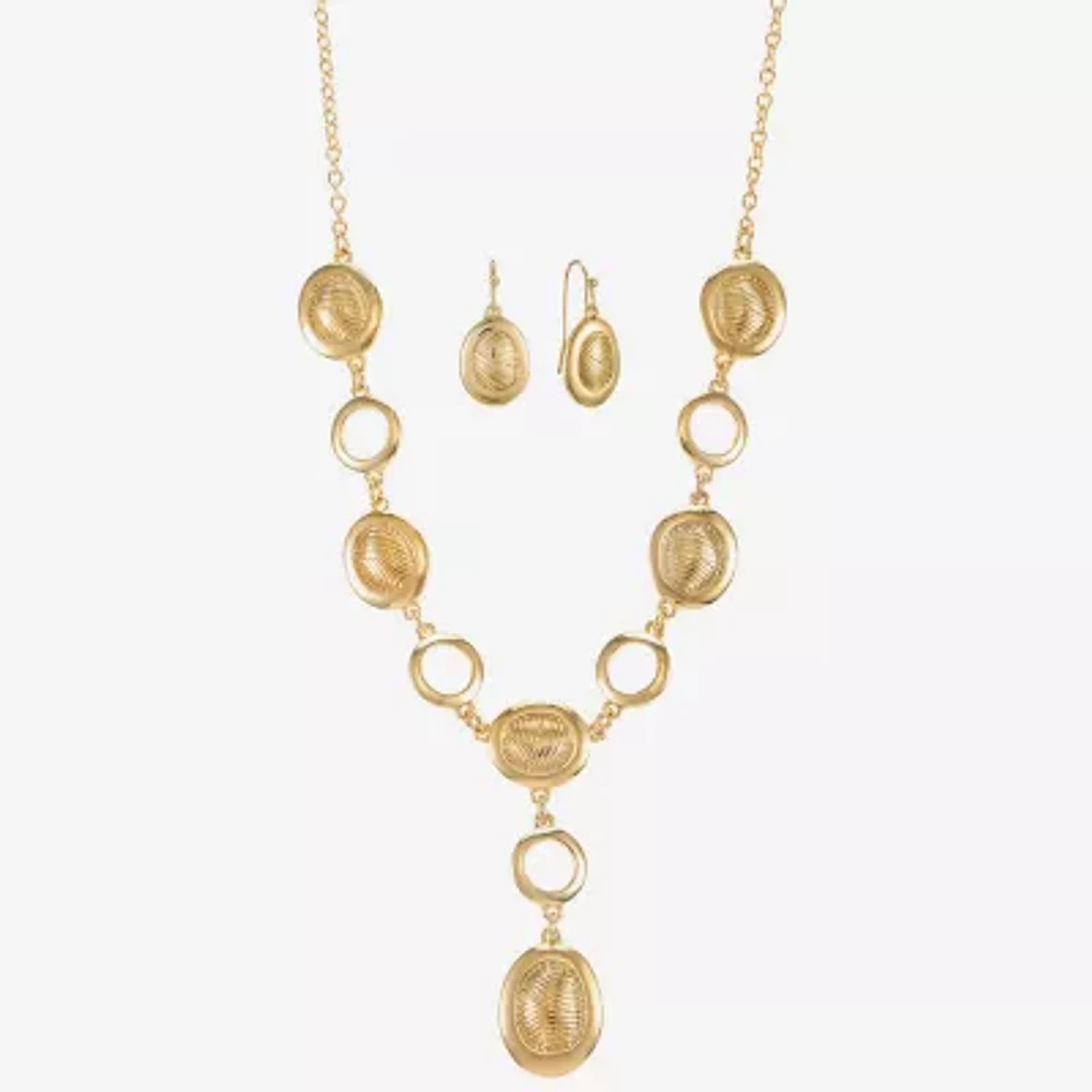 Liz Claiborne Y Necklace And Drop Earring Womens 2-pc. Jewelry Set