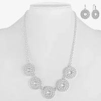 Liz Claiborne Collar Necklace And Drop Earring Womens Round 2-pc. Jewelry Set