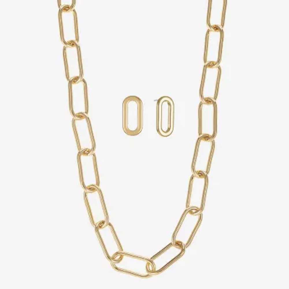 Liz Claiborne Collar Necklace And Drop Earring 2-pc. Jewelry Set