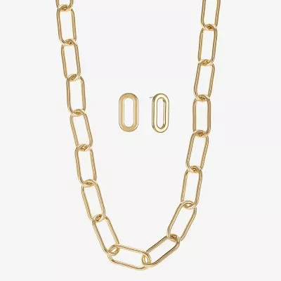 Liz Claiborne Collar Necklace And Drop Earring 2-pc. Jewelry Set