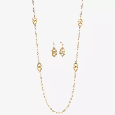 Liz Claiborne Station Necklace And Drop Earring 2-pc. Jewelry Set