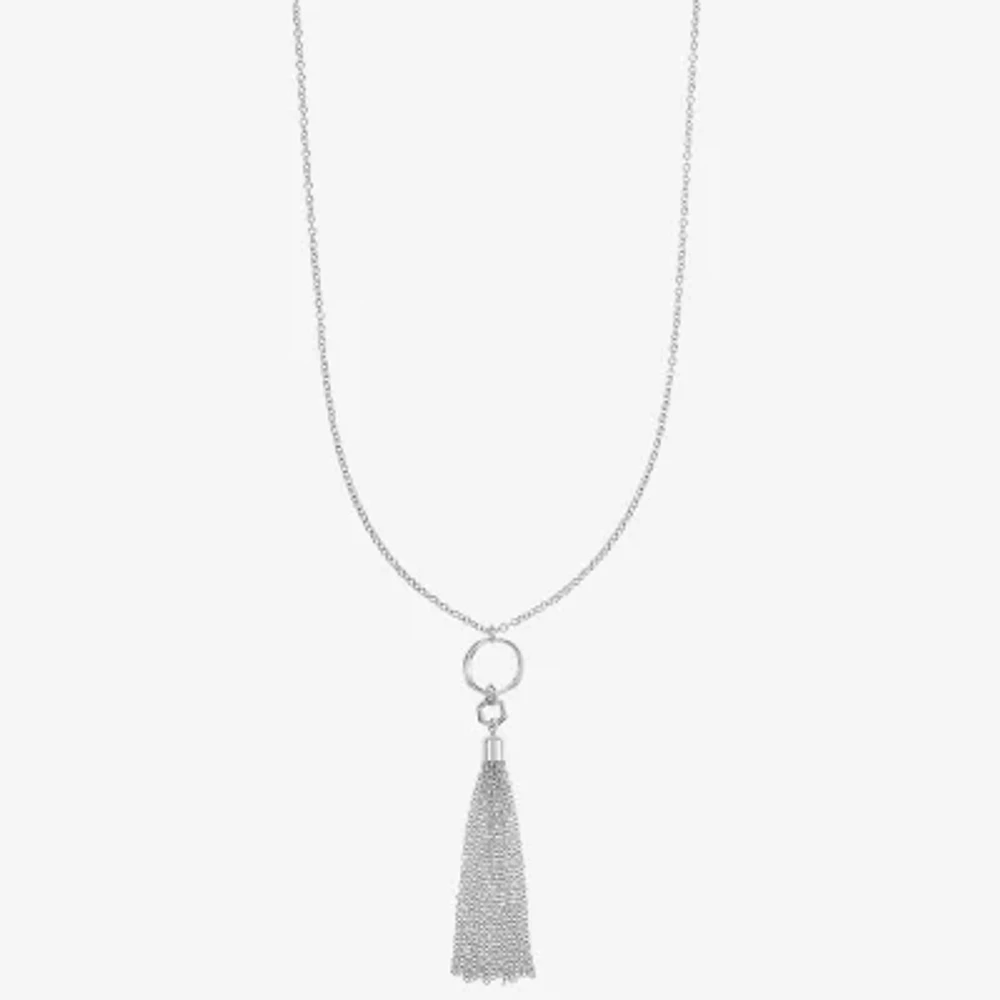 Liz Claiborne Tassel Womens 34 Inch Strand Necklace