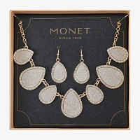 Monet Jewelry Two Tone Collar Necklace And Drop Earring 2-pc. Glass Jewelry Set