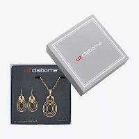 Liz Claiborne Open Work Pendant Necklace And Drop Earring 2-pc. Jewelry Set