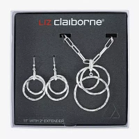 Liz Claiborne Pendant Necklace And Drop Earring 2-pc. Round Jewelry Set