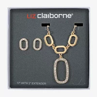 Liz Claiborne Y Necklace And Stud Earring 2-pc. Glass Jewelry Set