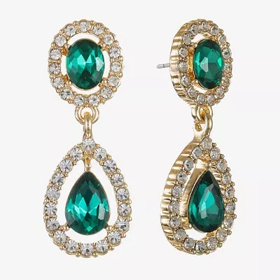 Monet Jewelry Womens Glass Hypoallergenic Drop Earrings