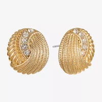 Monet Jewelry Gold Tone Spiral Glass 21mm Stud Earrings