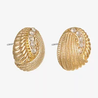 Monet Jewelry Gold Tone Spiral Glass 21mm Stud Earrings