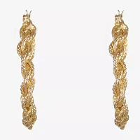 Monet Jewelry Gold Tone Braided Hoop Earrings