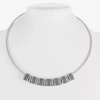 Monet Jewelry Glass 17 Inch Omega Collar Necklace