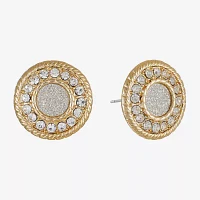 Monet Jewelry Glass 17.3mm Round Stud Earrings