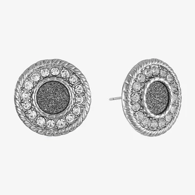 Monet Jewelry Glass 17.3mm Round Stud Earrings