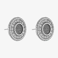 Monet Jewelry Glass 17.3mm Round Stud Earrings