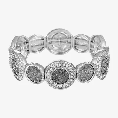 Monet Jewelry Womens Glass Round Stretch Bracelet