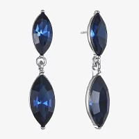 Monet Jewelry Double Glass Drop Earrings