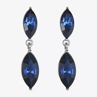 Monet Jewelry Double Glass Drop Earrings