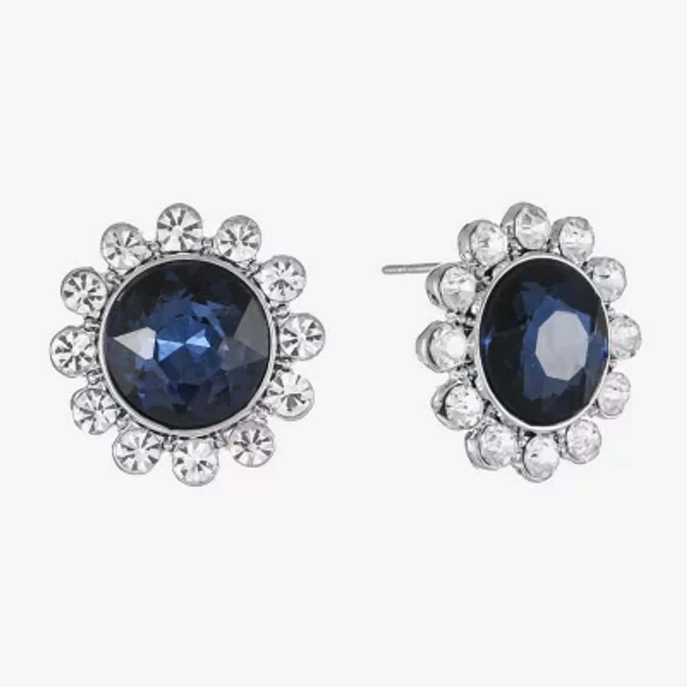 Monet Jewelry Glass 20mm Round Stud Earrings