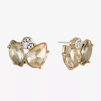 Monet Jewelry Gold Tone Glass 10mm Round Stud Earrings