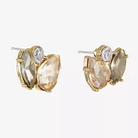 Monet Jewelry Gold Tone Glass 10mm Round Stud Earrings