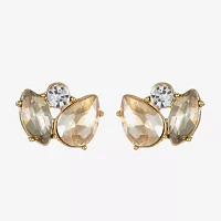 Monet Jewelry Gold Tone Glass 10mm Round Stud Earrings