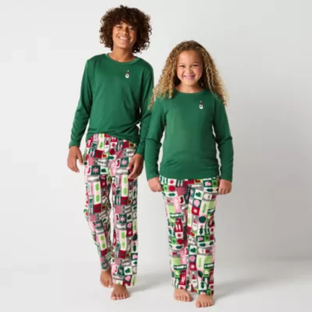 North Pole Trading Co. Little & Big Unisex Microfleece 2-pc. Christmas Matching Family Pajama Set