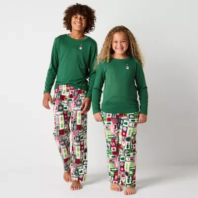 North Pole Trading Co. Little & Big Unisex Microfleece 2-pc. Christmas Matching Family Pajama Set