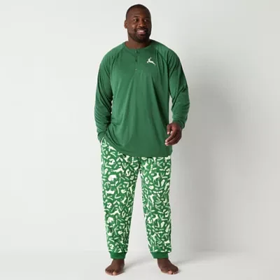 North Pole Trading Co. Mens Big Long Sleeve 2-pc. Matching Family Pant Pajama Set