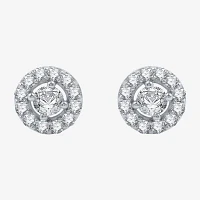 Yes, Please! Lab Created White Sapphire Sterling Silver 9mm Round Stud Earrings