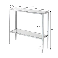 Nadia Glass Top Console Table