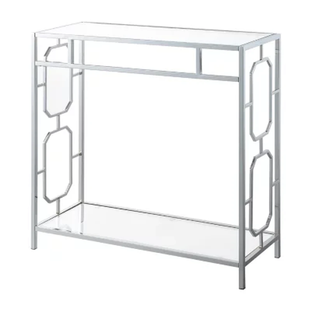 Omega Glass Top Console Table