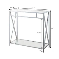 Oxford Glass Top Console Table