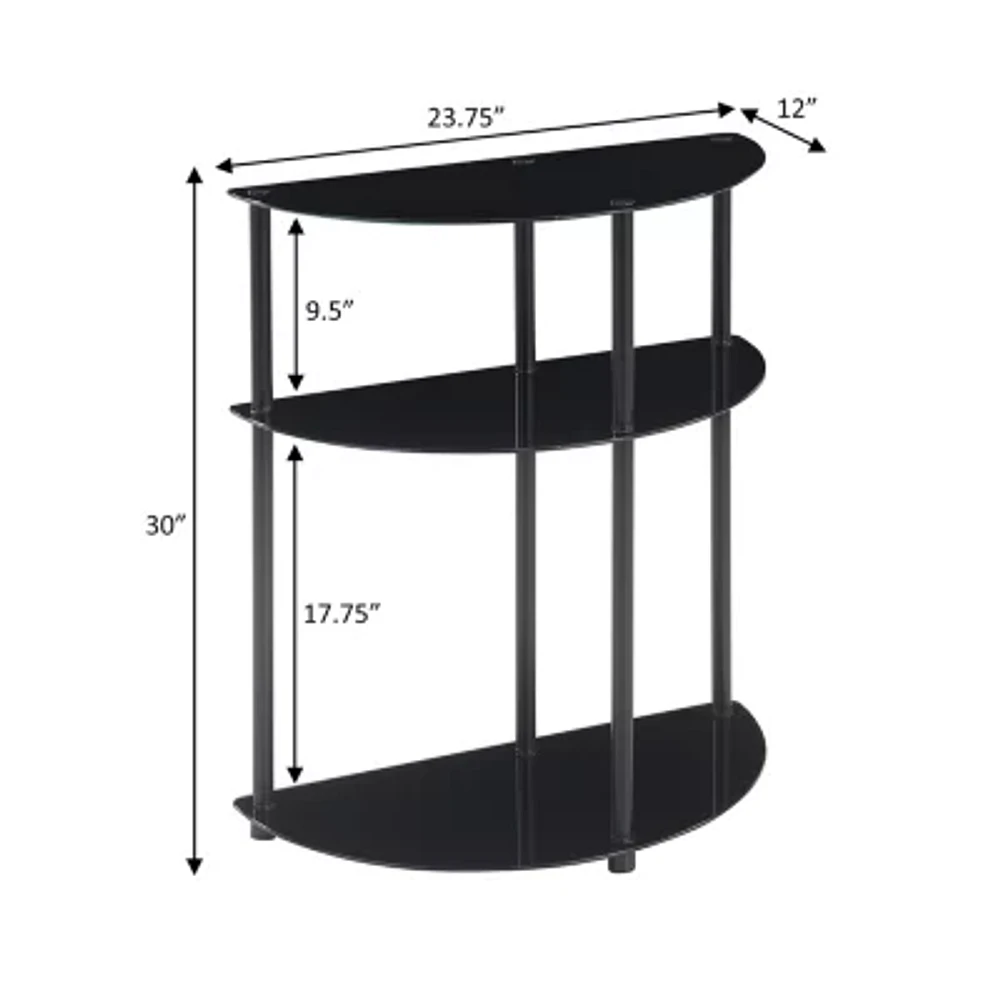 Design2go Glass Top Console Table