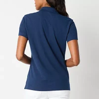 St. John's Bay Womens Short Sleeve Polo Shirt