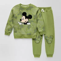 Disney Collection Little & Big Boys 2-pc. Fleece Mickey Mouse Pant Set