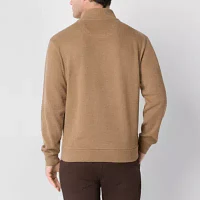 U.S. Polo Assn. Flatback Mens Mock Neck Long Sleeve Quarter-Zip Pullover