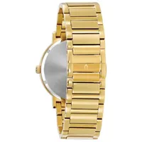 Bulova Futuro Mens Diamond Accent Gold Tone Stainless Steel Bracelet Watch 97d115