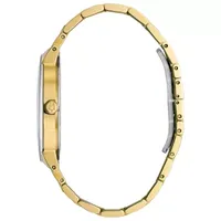 Bulova Futuro Mens Diamond Accent Gold Tone Stainless Steel Bracelet Watch 97d116