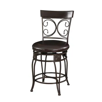 Big and Tall Back to Back Scroll Bar Stool