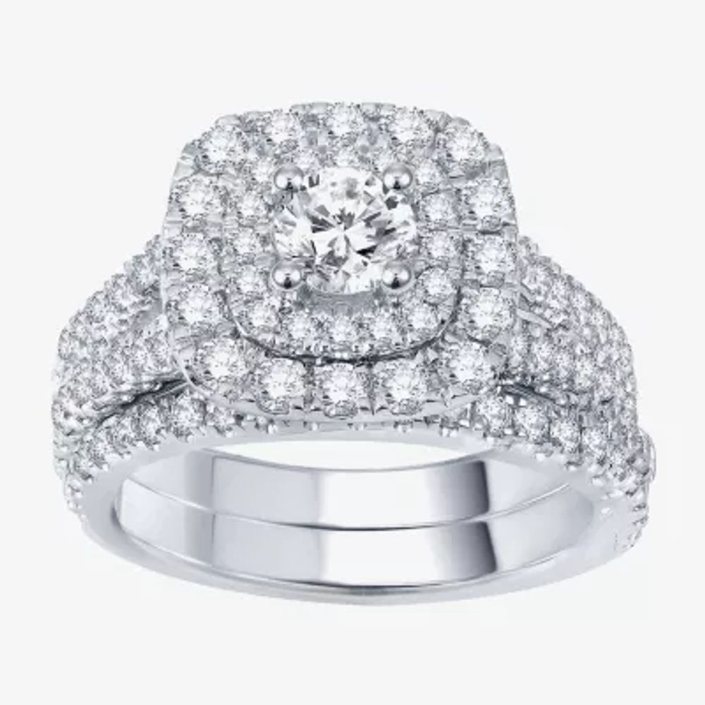 Modern Bride® Signature 2 CT.T.W. Certified natural Diamond Bridal Set