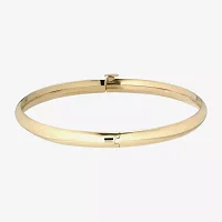 14K Gold Hollow Hinged 4.8MM Bangle Bracelet