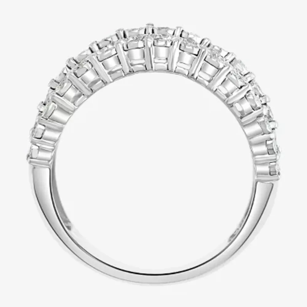 Effy  1 CT. T.W. Natural Diamond Sterling Silver Crossover Band