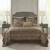 Madison Park Venetian 5 Piece Reversible Jacquard Bedspread Set