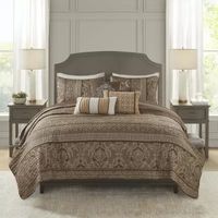 Madison Park Venetian 6-Pc Jacquard Quilt Set with Throw Pillows